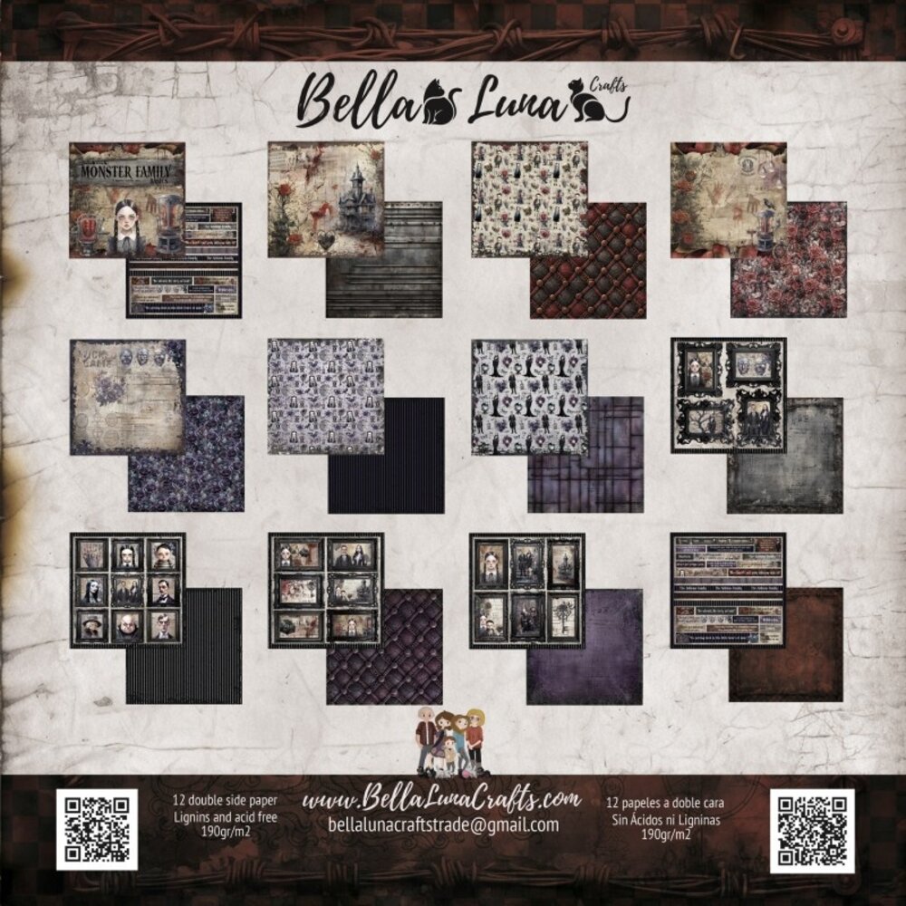 Bella Luna Crafts Monster Family Basics 12x12 Inch Collection Pack (BLC-0049) Bella Luna Crafts Monster Family Basics 12x12 Inch Collection Pack (BLC-0049)