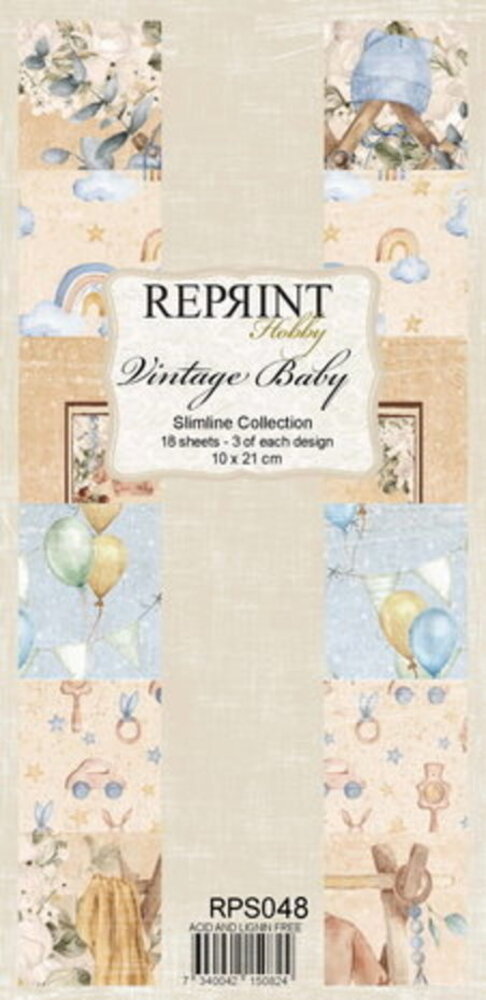 Reprint Vintage Baby Slimline Paper Pack (RPS048) Reprint Vintage Baby Slimline Paper Pack (RPS048)