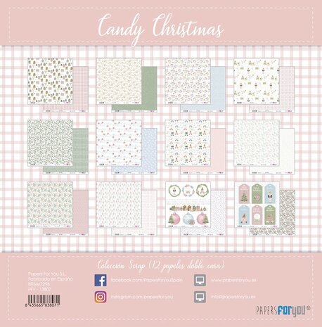 Papers For You Candy Christmas 12x12 Inch Paper Pack (PFY-13807) Papers For You Candy Christmas 12x12 Inch Paper Pack (PFY-13807)
