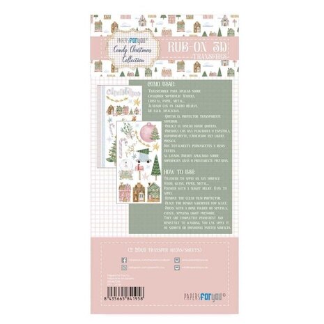 Papers For You Candy Christmas Rub On Transfers (PFY-14195) Papers For You Candy Christmas Rub On Transfers (PFY-14195)