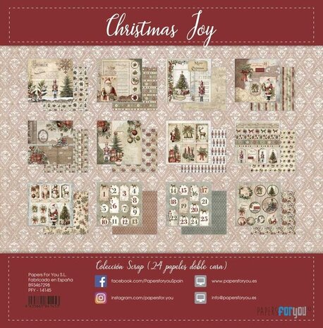 Papers For You Christmas Joy 8x8 Inch Paper Pack (PFY-14145) Papers For You Christmas Joy 8x8 Inch Paper Pack (PFY-14145)