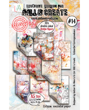 AALL and Create Design Paper A5 Colourful Correspondence (AALL-PA-014)*