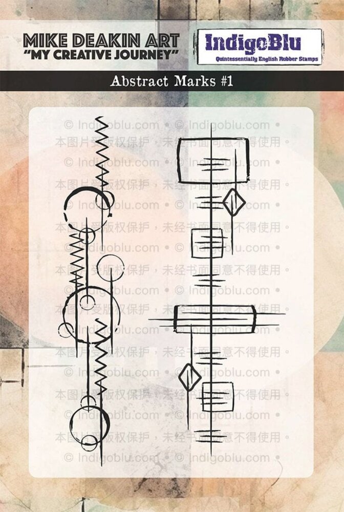 IndigoBlu Abstract Marks A6 Rubber Stamps (IND1331)