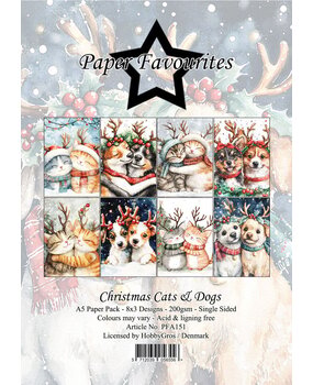 Paper Favourites Christmas Cats & Dogs A5 Paper Pack (PFA151) Paper Favourites Christmas Cats & Dogs A5 Paper Pack (PFA151)