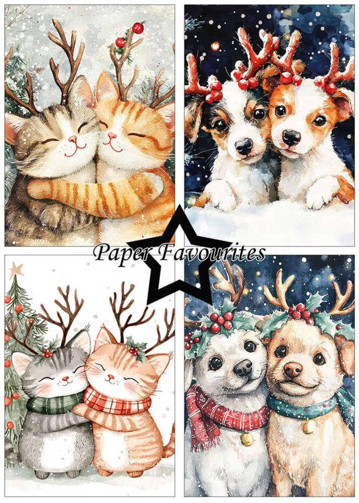 Paper Favourites Christmas Cats & Dogs A5 Paper Pack (PFA151) Paper Favourites Christmas Cats & Dogs A5 Paper Pack (PFA151)