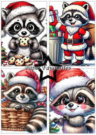Paper Favourites Christmas Raccoons A5 Paper Pack (PFA152) Paper Favourites Christmas Raccoons A5 Paper Pack (PFA152)