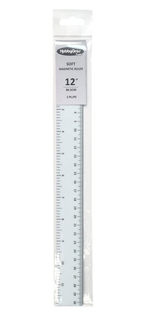 HobbyGross Storage Soft Magnetic Ruler 12 Inch (2pcs) (HGT019)