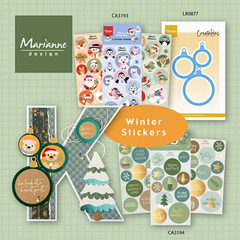 Marianne Design Stickers Eline's Animals Christmas & Winter (CA3193) Marianne Design Stickers Eline's Animals Christmas & Winter (CA3193)