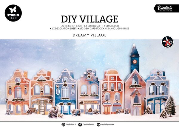 Studio Light Dreamy Village A4 DIY Block (SL-ES-DCPP238) Studio Light Dreamy Village A4 DIY Block (SL-ES-DCPP238)