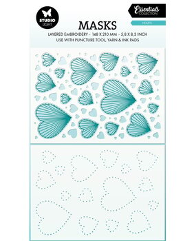 Studio Light Essentials Hearts Layered Embroidery Masking Stencil (SL-ES-MASK306) Studio Light Essentials Hearts Layered Embroidery Masking Stencil (SL-ES-MASK306)