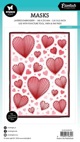 Studio Light Essentials Hearts Layered Embroidery Masking Stencil (SL-ES-MASK306) Studio Light Essentials Hearts Layered Embroidery Masking Stencil (SL-ES-MASK306)