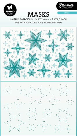 Studio Light Essentials Stars Layered Embroidery Masking Stencil (SL-ES-MASK307) Studio Light Essentials Stars Layered Embroidery Masking Stencil (SL-ES-MASK307)