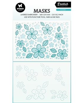 Studio Light Essentials Flowers Layered Embroidery Masking Stencil (SL-ES-MASK308) Studio Light Essentials Flowers Layered Embroidery Masking Stencil (SL-ES-MASK308)