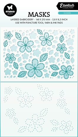 Studio Light Essentials Flowers Layered Embroidery Masking Stencil (SL-ES-MASK308) Studio Light Essentials Flowers Layered Embroidery Masking Stencil (SL-ES-MASK308)