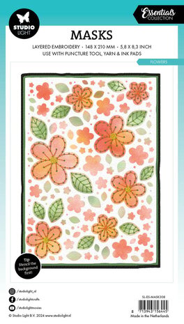 Studio Light Essentials Flowers Layered Embroidery Masking Stencil (SL-ES-MASK308) Studio Light Essentials Flowers Layered Embroidery Masking Stencil (SL-ES-MASK308)