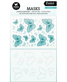 Studio Light Essentials Butterflies Layered Embroidery Masking Stencil (SL-ES-MASK309)