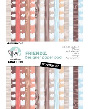 Creative Craftlab Friendz Woodgrain A5 Paper Pad (CCL-FR-DPP241) Creative Craftlab Friendz Woodgrain A5 Paper Pad (CCL-FR-DPP241)