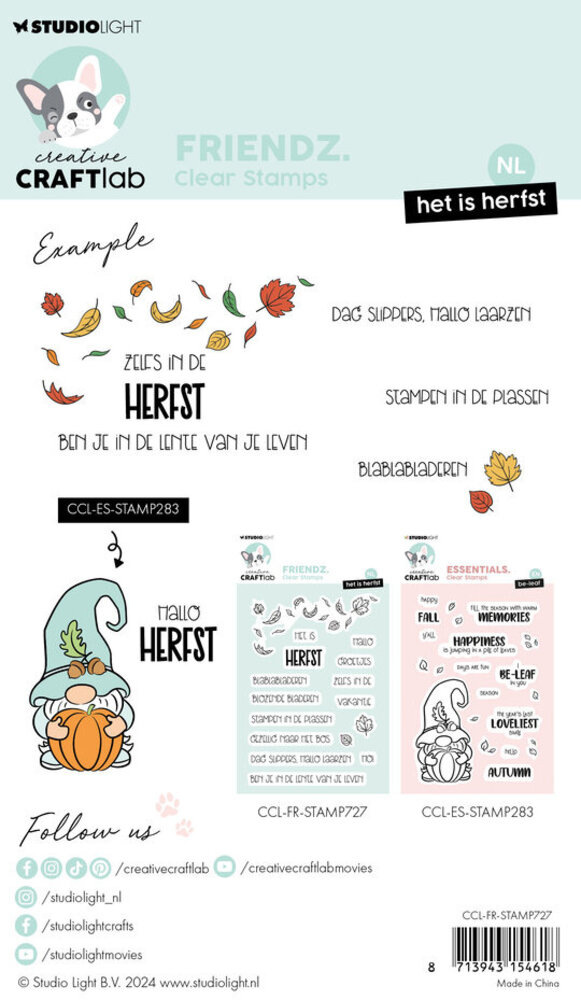 Creative Craftlab Friendz Clear Stamp Het Is Herfst (CCL-FR-STAMP727)