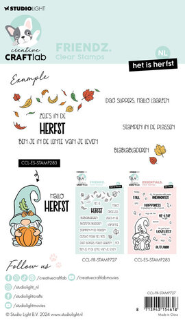 Creative Craftlab Friendz Clear Stamp Het Is Herfst (CCL-FR-STAMP727)