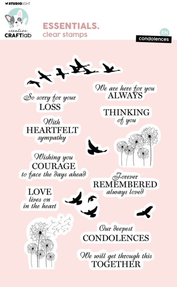 Creative Craftlab Essentials Clear Stamp Condolences (CCL-ES-STAMP725) Creative Craftlab Essentials Clear Stamp Condolences (CCL-ES-STAMP725)