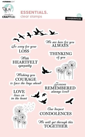 Creative Craftlab Essentials Clear Stamp Condolences (CCL-ES-STAMP725) Creative Craftlab Essentials Clear Stamp Condolences (CCL-ES-STAMP725)