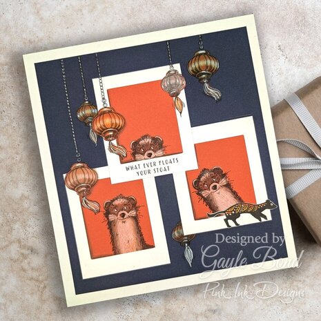 Pink Ink Designs Fauna Series Stoatally Yours A5 Clear Stamps (PI259)