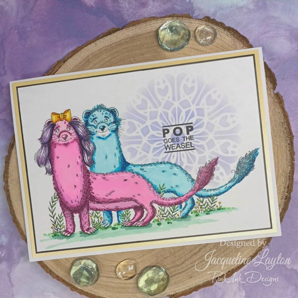 Pink Ink Designs Fauna Series Stoatally Yours A5 Clear Stamps (PI259)