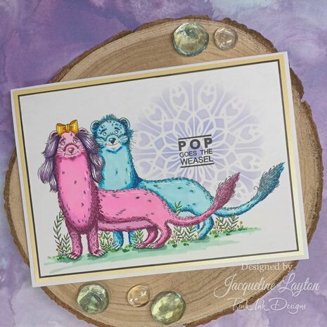 Pink Ink Designs Fauna Series Stoatally Yours A5 Clear Stamps (PI259)