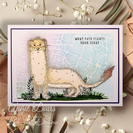 Pink Ink Designs Fauna Series Stoatally Yours A5 Clear Stamps (PI259)