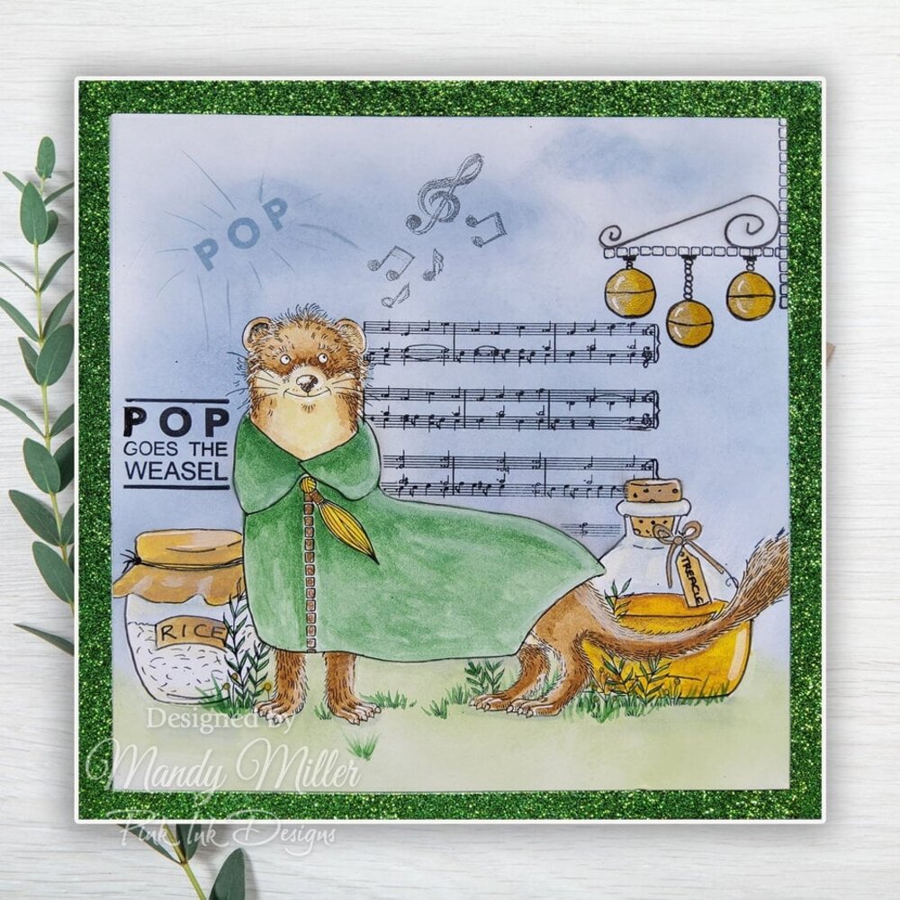 Pink Ink Designs Fauna Series Stoatally Yours A5 Clear Stamps (PI259)