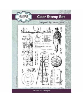 Creative Expressions Sam Poole A5 Clear Stamp The Astrologist (CEC1119) Creative Expressions Sam Poole A5 Clear Stamp The Astrologist (CEC1119)