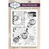 Creative Expressions Tracie Fox A6 Clear Stamp Passport Background (CEC1125)