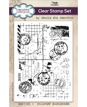 Creative Expressions Tracie Fox A6 Clear Stamp Passport Background (CEC1125) Creative Expressions Tracie Fox A6 Clear Stamp Passport Background (CEC1125)