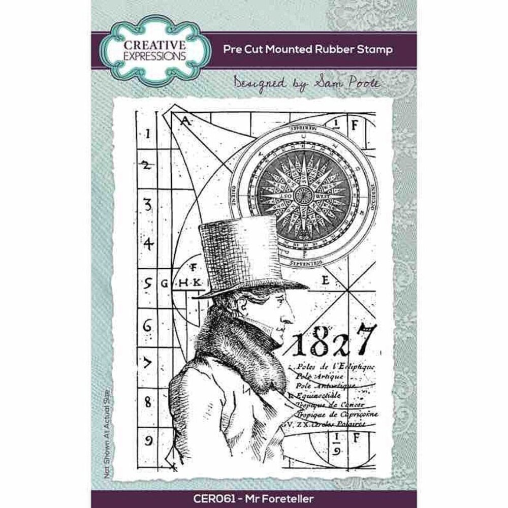 Creative Expressions Sam Poole Pre-Cut Rubber Stamp A6 Mr Foreteller (CER061) Creative Expressions Sam Poole Pre-Cut Rubber Stamp A6 Mr Foreteller (CER061)