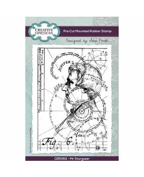 Creative Expressions Sam Poole Pre-Cut Rubber Stamp A6 Mr Stargazer (CER062)