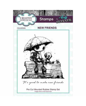 Creative Expressions Andy Skinner Pre-Cut Rubber Stamp A6 New Friends (CEASR068) Creative Expressions Andy Skinner Pre-Cut Rubber Stamp A6 New Friends (CEASR068)