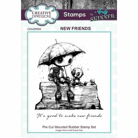 Creative Expressions Andy Skinner Pre-Cut Rubber Stamp A6 New Friends (CEASR068) Creative Expressions Andy Skinner Pre-Cut Rubber Stamp A6 New Friends (CEASR068)