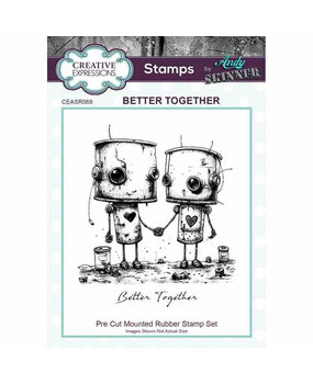 Creative Expressions Andy Skinner Pre-Cut Rubber Stamp A6 Better Together (CEASR069)