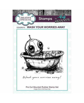 Creative Expressions Andy Skinner Pre-Cut Rubber Stamp A6 Wash Your Worries Away (CEASR070) Creative Expressions Andy Skinner Pre-Cut Rubber Stamp A6 Wash Your Worries Away (CEASR070)