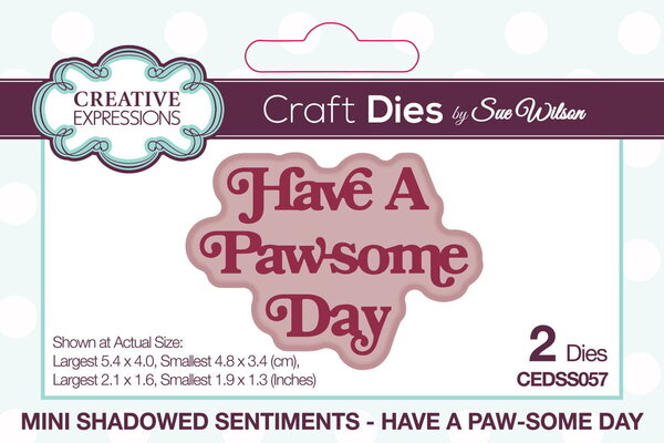 Creative Expressions Sue Wilson Craft Die Have A Paw-some Day (CEDSS057) Creative Expressions Sue Wilson Craft Die Have A Paw-some Day (CEDSS057)