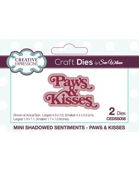Creative Expressions Sue Wilson Craft Die Paws & Kisses (CEDSS058) Creative Expressions Sue Wilson Craft Die Paws & Kisses (CEDSS058)
