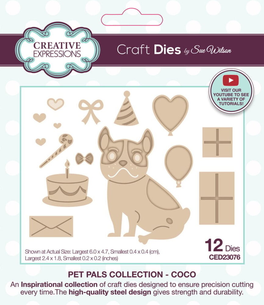 Creative Expressions Sue Wilson Craft Die Pet Pals Coco (CED23076) Creative Expressions Sue Wilson Craft Die Pet Pals Coco (CED23076)