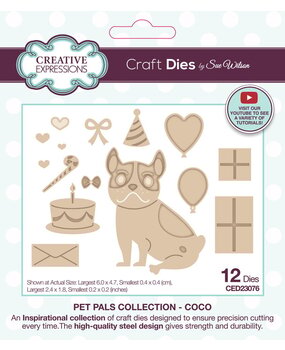 Creative Expressions Sue Wilson Craft Die Pet Pals Coco (CED23076) Creative Expressions Sue Wilson Craft Die Pet Pals Coco (CED23076)