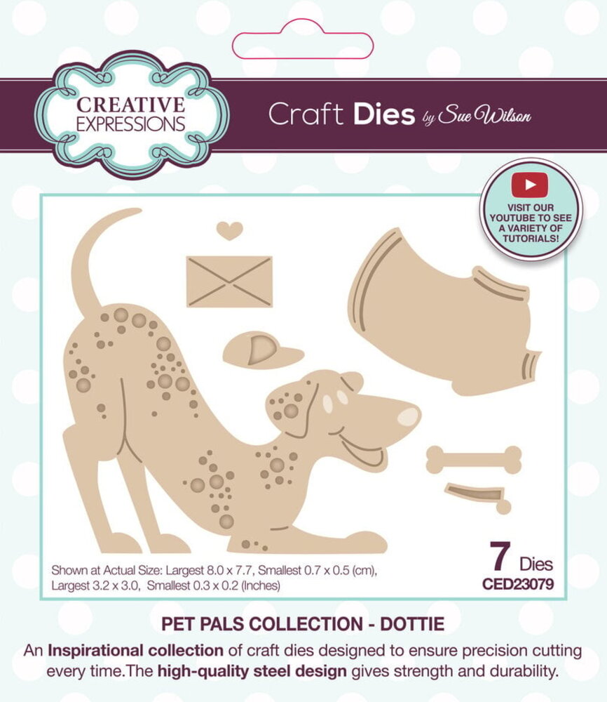 Creative Expressions Sue Wilson Craft Die Pet Pals Dottie (CED23079)