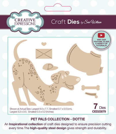 Creative Expressions Sue Wilson Craft Die Pet Pals Dottie (CED23079)