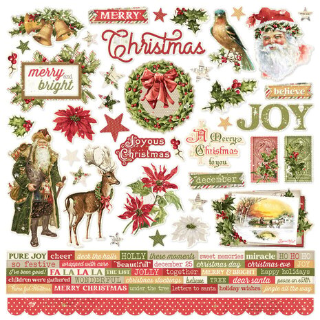 Simple Stories Simple Vintage Yuletide Cardstock Stickers (23202) Simple Stories Simple Vintage Yuletide Cardstock Stickers (23202)