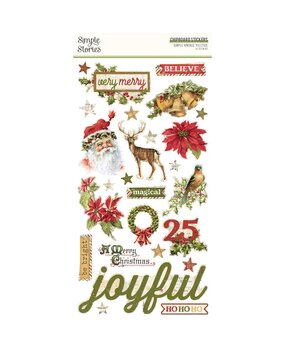 Simple Stories Simple Vintage Yuletide Chipboard Stickers (23221) Simple Stories Simple Vintage Yuletide Chipboard Stickers (23221)