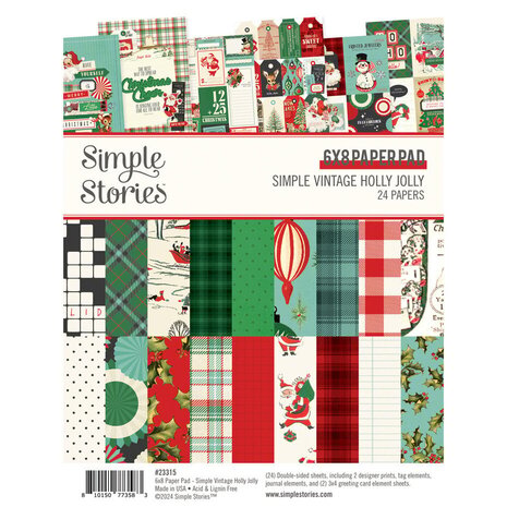 Simple Stories Simple Vintage Holly Jolly 6x8 Inch Paper Pad (23315)
