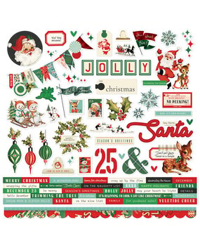 Simple Stories Simple Vintage Holly Jolly Cardstock Stickers (23302)