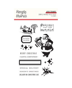 Simple Stories Simple Vintage Holly Jolly Stamps (23316)